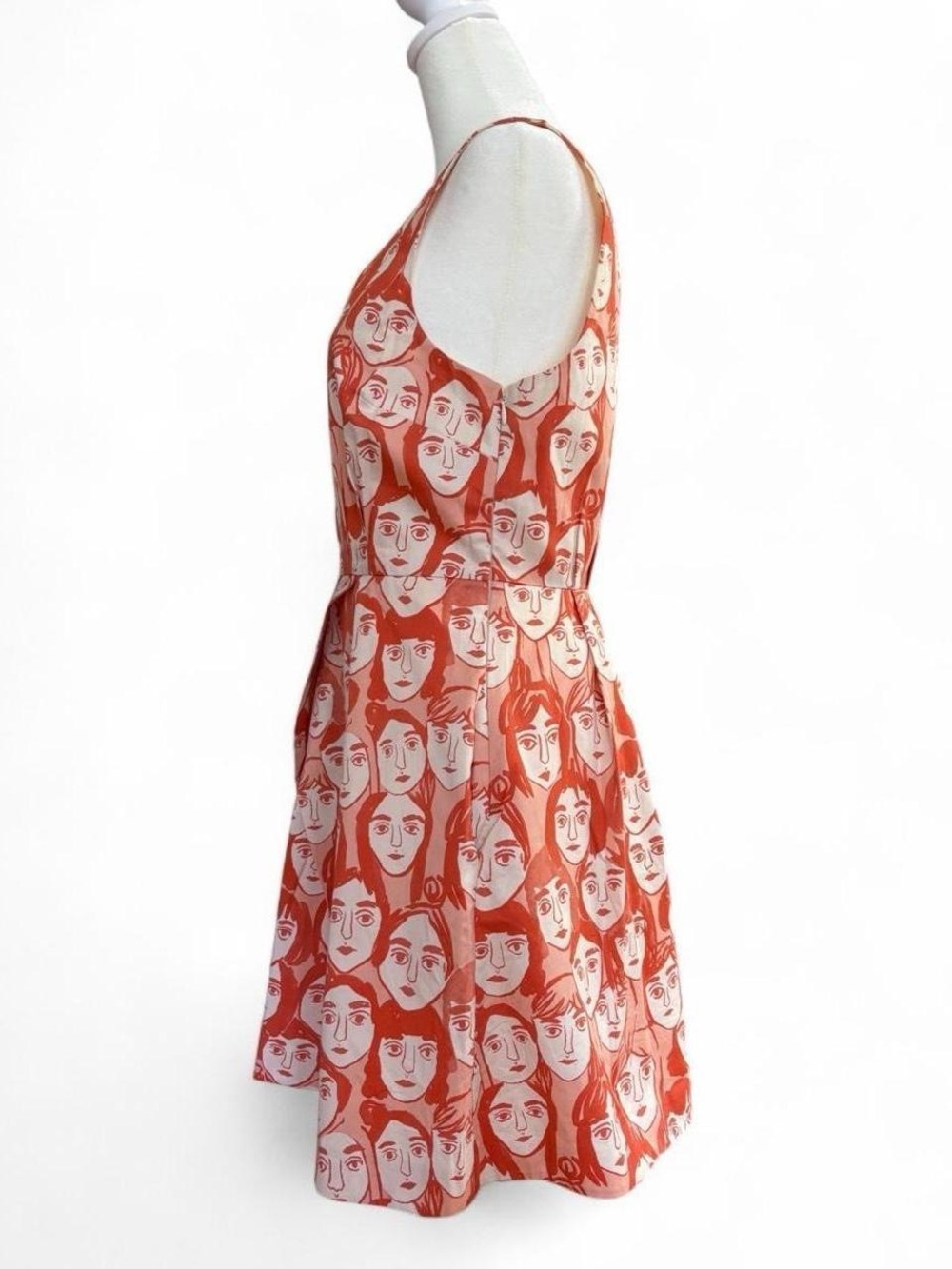 Leah Reena Goren for Anthropologie Orange & White Print Dress - Picture 2 of 5
